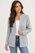 Falero | Gebreide Gilet Dames met Rits en Zakken — Warm en Zacht