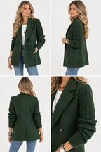 Falero | Dames Blazer met Gebreide Mouwen — Elegant en Warm