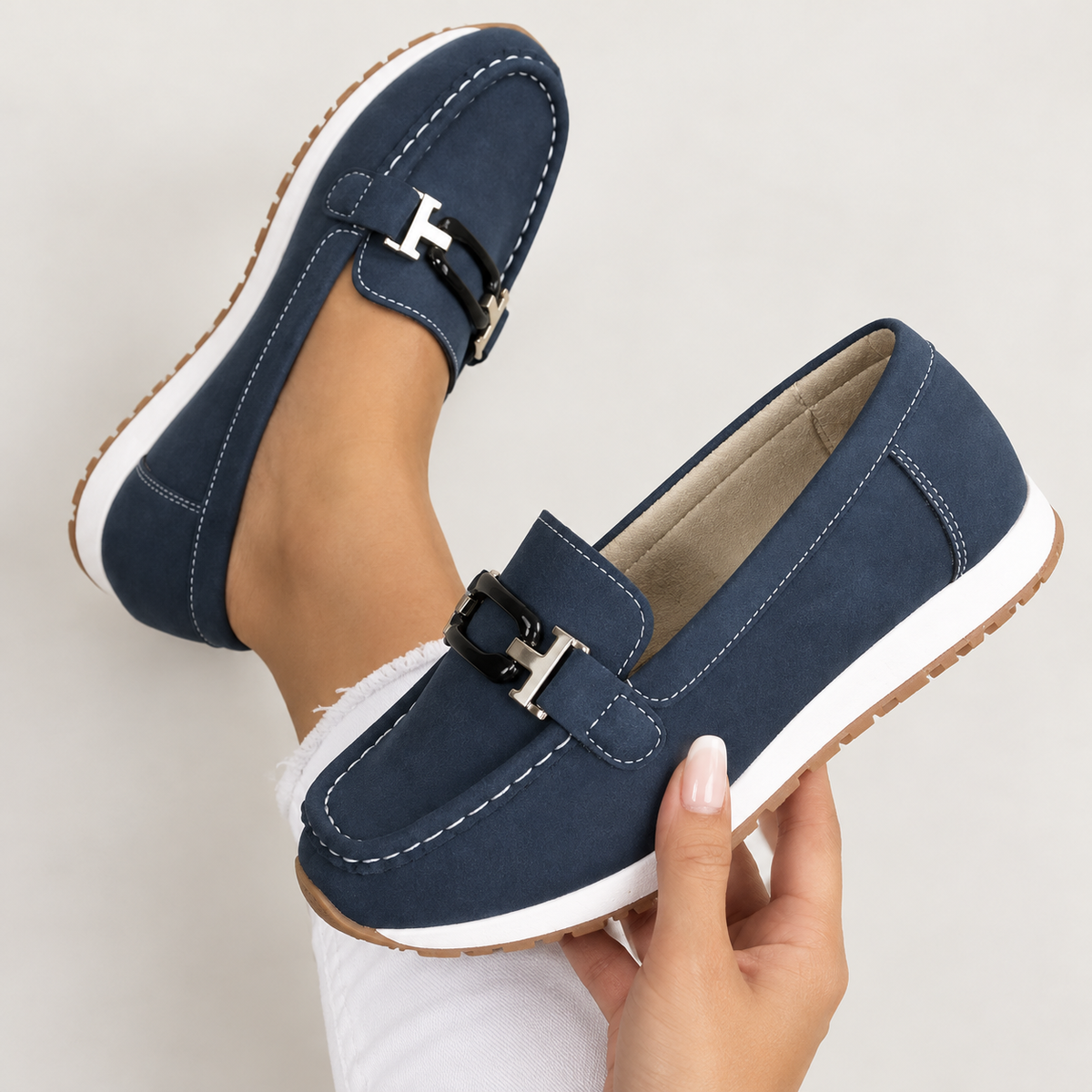 Falero | Chain Loafers Marineblauw